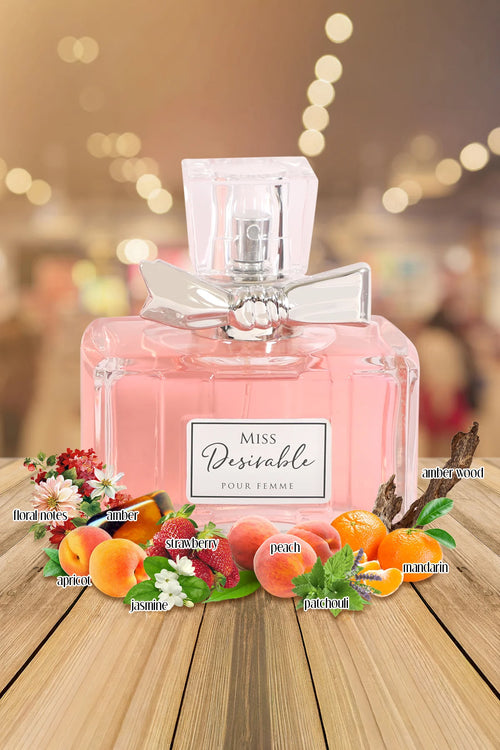 MISS DESIRABLE SPRAY PERFUME EAU DE PARFUM FOR WOMEN - 100ML/3.4FL.OZ.